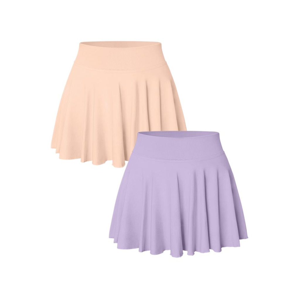 2-in-1 Flowy Mini Skirts (2-Pack)