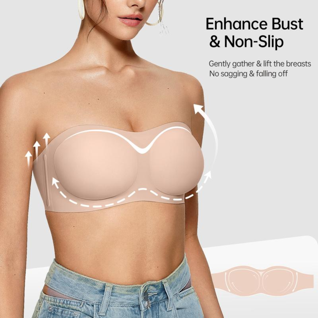 Strapless Push‑Up Bandeau Bra