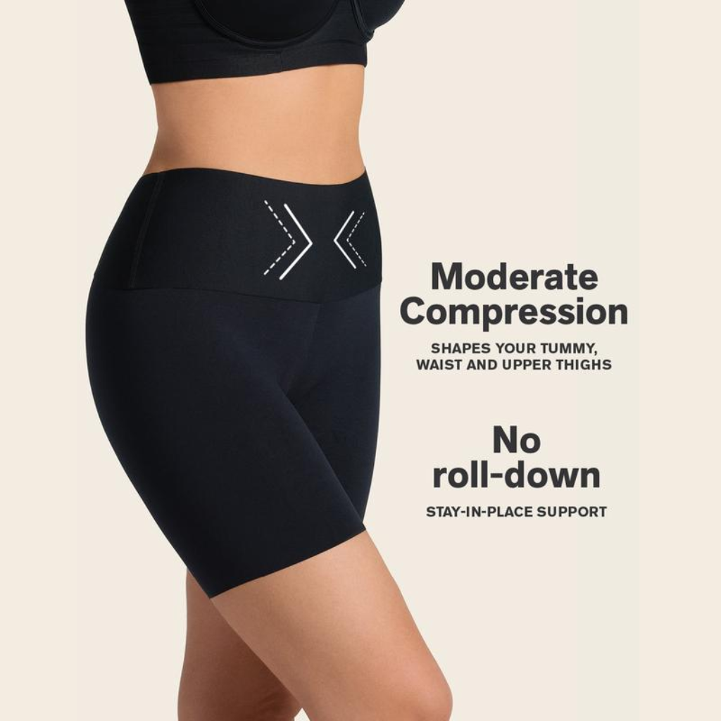 Stay-In-Place Seamless Shaper Short
