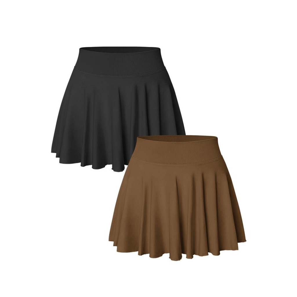 2-in-1 Flowy Mini Skirts (2-Pack)