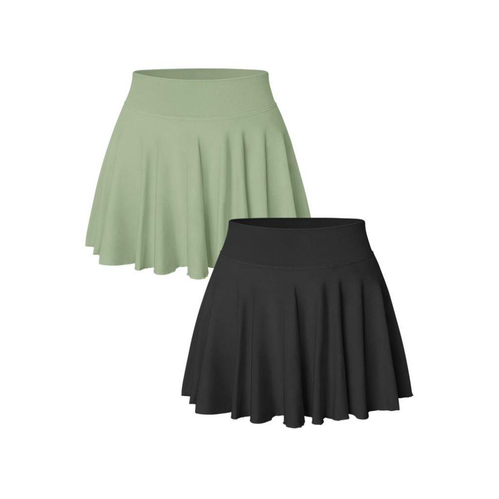 2-in-1 Flowy Mini Skirts (2-Pack)