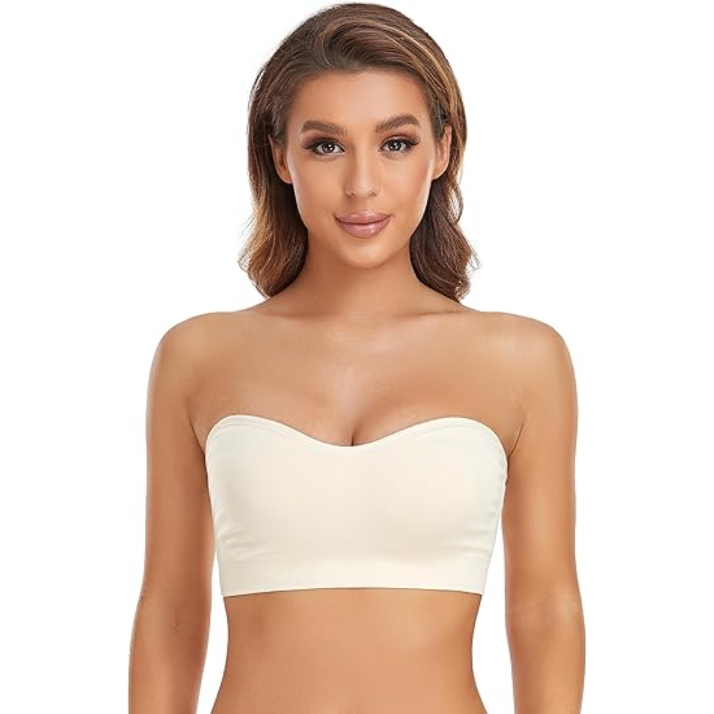 Non-Slip Strapless Bandeau Bra