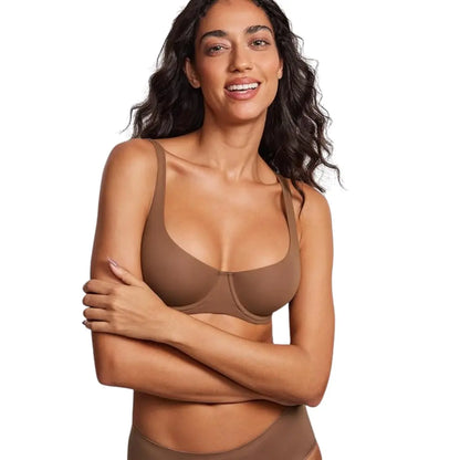 Unlined Balconette Bra – Supportive Scoop Neck