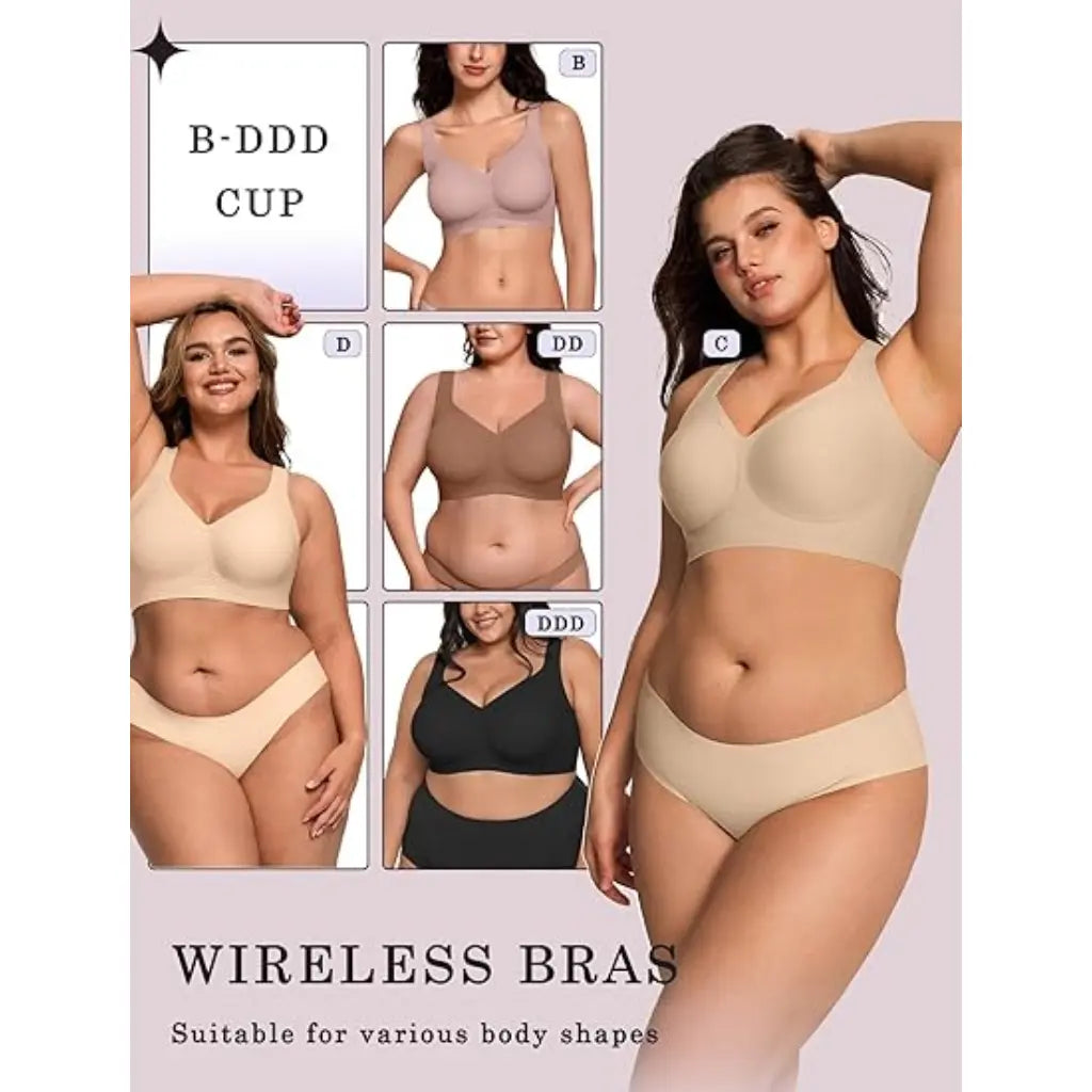 Full Coverage Wireless Push Up Jelly Bra