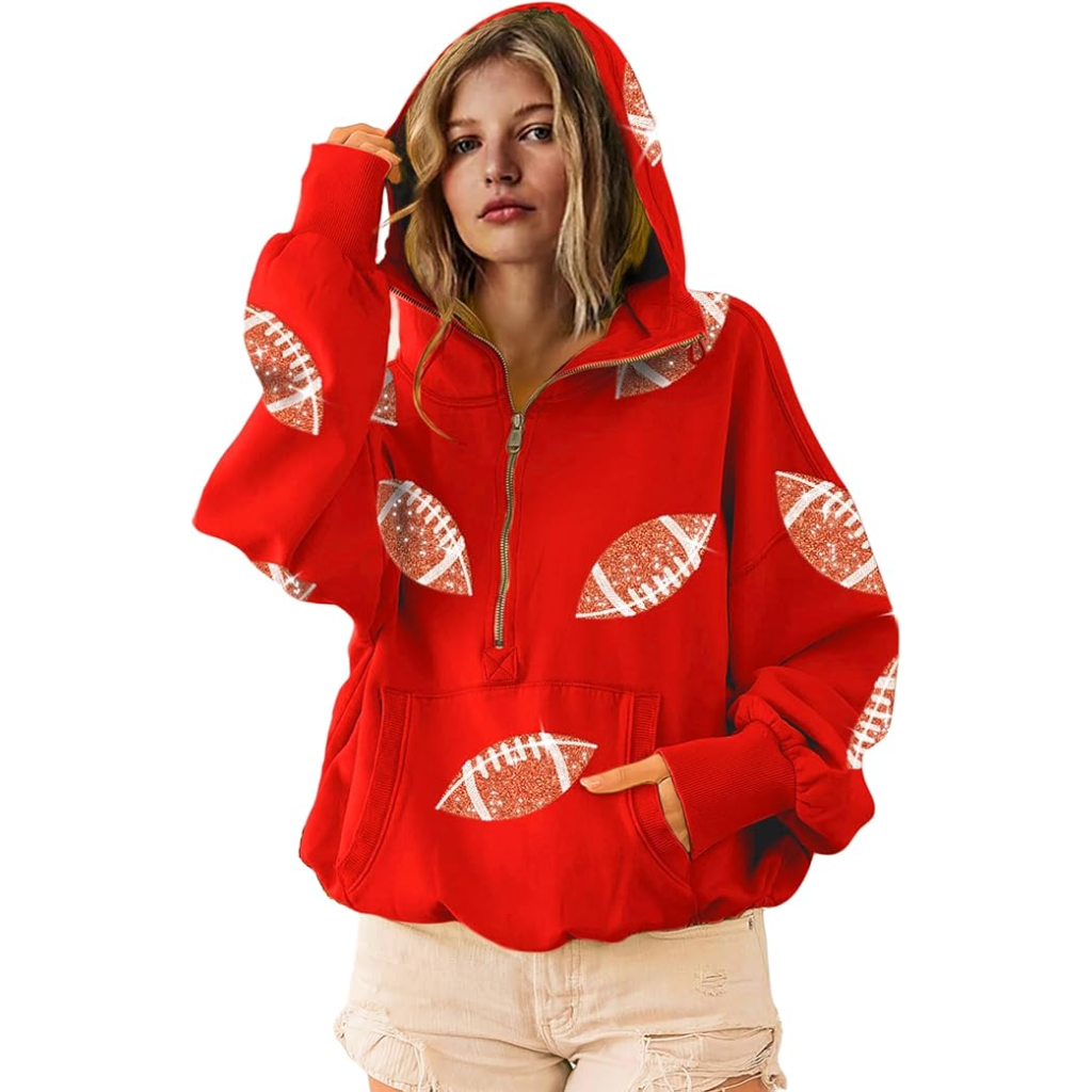 Football Sequin Pullover