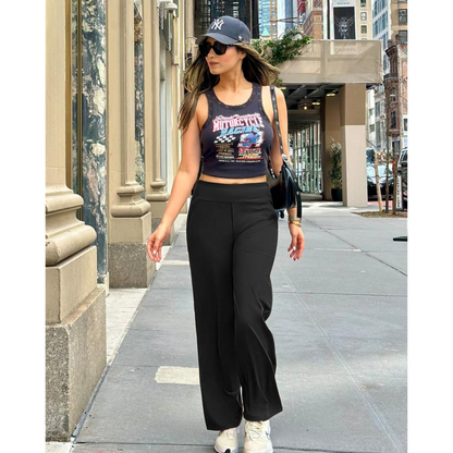 Comfy High-Waist Wide Leg Pants
