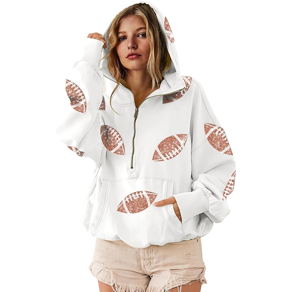 Football Sequin Pullover