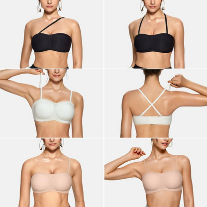 Strapless Push‑Up Bandeau Bra