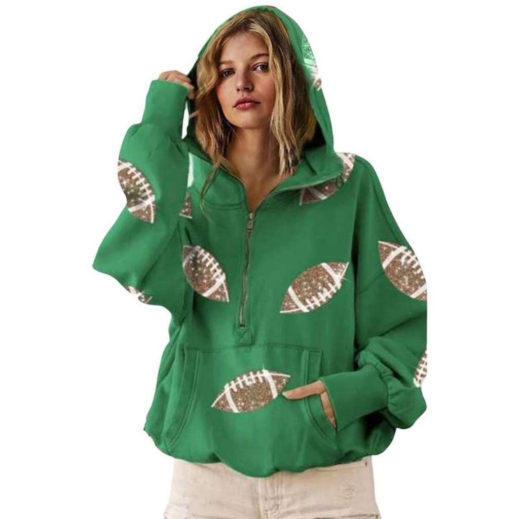 Football Sequin Pullover