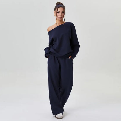 Cozy Off-Shoulder Two-Piece Set