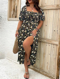Black Mixed Florals