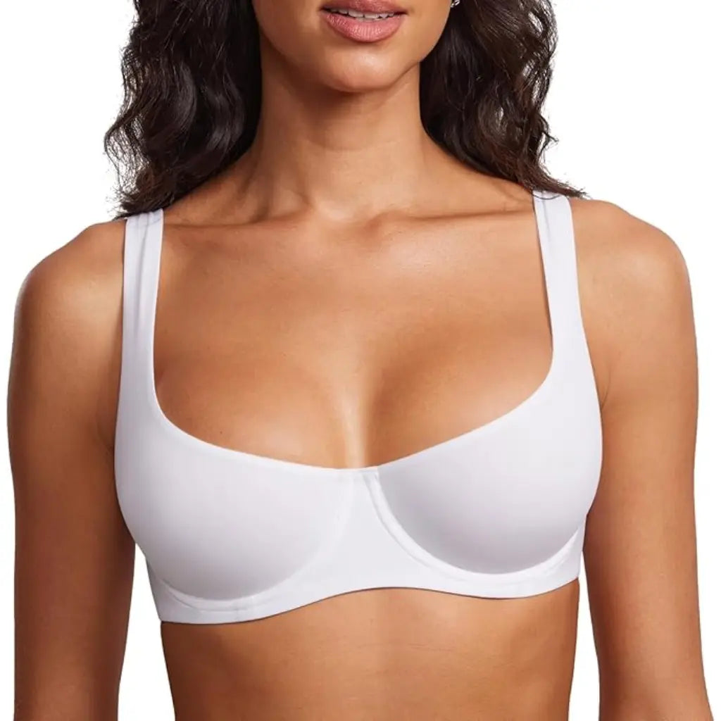 Unlined Balconette Bra – Supportive Scoop Neck