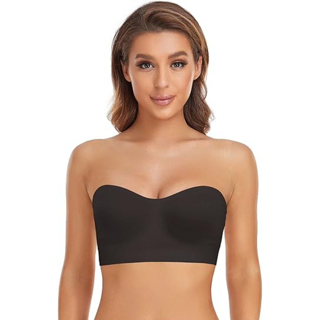 Non-Slip Strapless Bandeau Bra