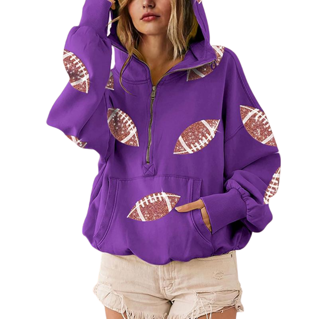 Football Sequin Pullover